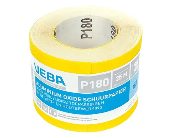 VEBA VEBA Rol Schuurpapier Aluminium Oxide P180 95mmx25m