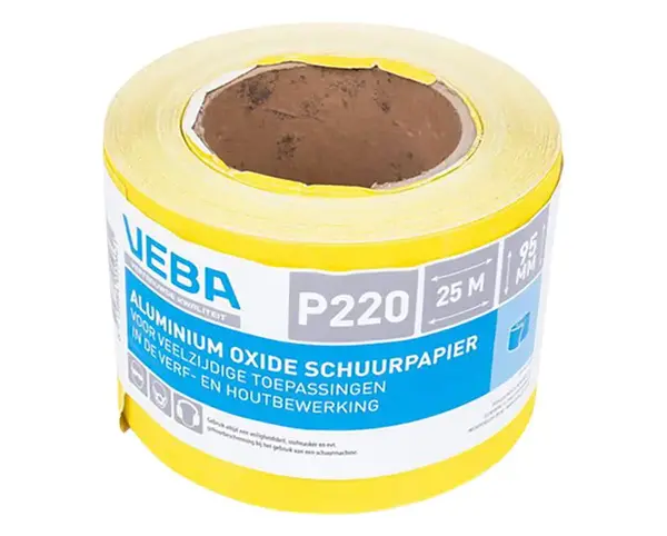 VEBA VEBA Rol Schuurpapier Aluminium Oxide P220 95mmx25m