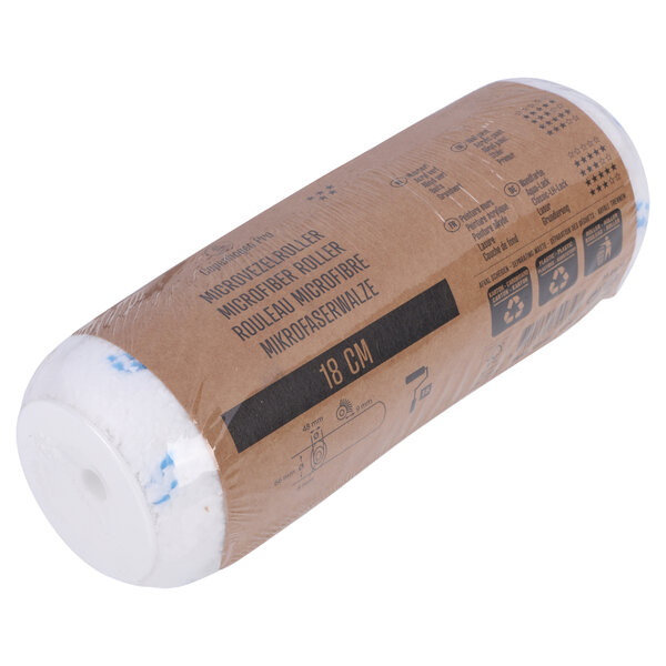 Copenhagen Pro Copenhagen Pro Microvezel Aflakroller - 9mm Poolhoogte - Blauw/Wit - 18cm