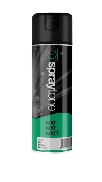 Spraytone Spraytone Mat Spuitlak - Zwart - RAL9005 - 400ml