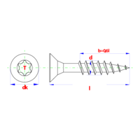 PGB Europe PGB Europe Spaanderplaatschroef VK-T - T25 - 5x120mm - 200 Stuks