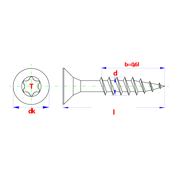 PGB Europe PGB Europe Spaanderplaatschroef VK-T - T25 - 5x120mm - 200 Stuks