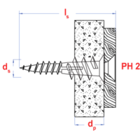 Smart Smart Zelfborend Gipskartonplug PA6 13x32mm  - 50 stuks