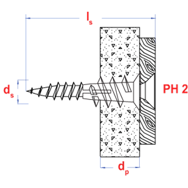 Smart Smart Zelfborend Gipskartonplug PA6 13x32mm  - 50 stuks