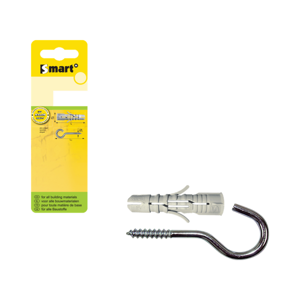 Smart Smart Plug + Schroefhaak - 6x30mm - 10 Stuks