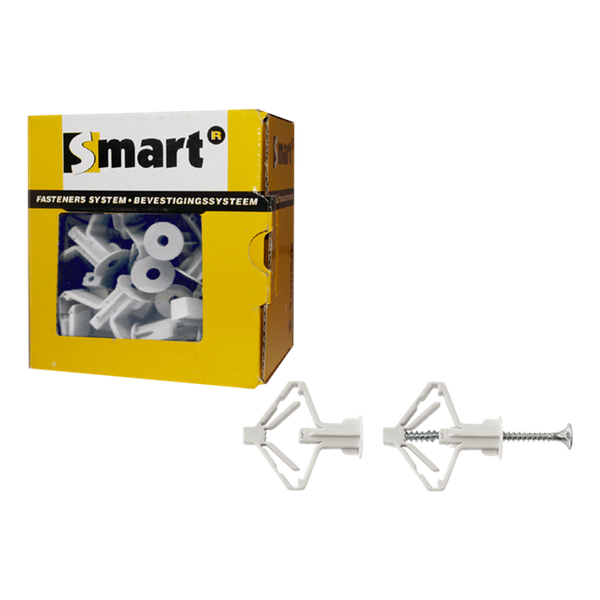 Smart Smart Holle Wandplug + Schroef 8x40mm - 4 stuks