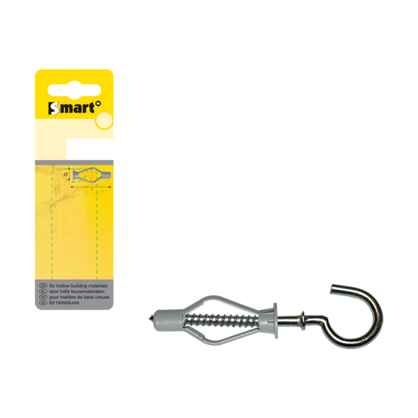 Smart Smart Hollewandplug + Schroefhaak - 8x40mm - 6 Stuks