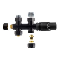 Belrad Belrad Middenaansluitset Recht - M30x16/2 - Zwart