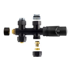 Belrad Middenaansluitset Recht - M30x16/2 - Zwart