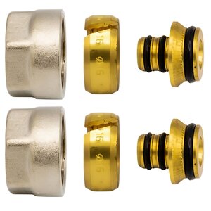 Belrad Klemkoppelingen 16mm - Nikkel - 2 stuks
