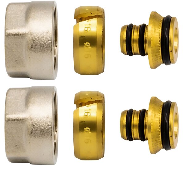 Belrad Belrad Klemkoppelingen 16mm - Nikkel - 2 stuks