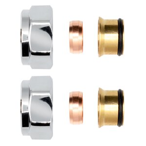 Belrad Klemkoppelingen 15mm - Chroom - 2 stuks