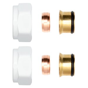 Belrad Klemkoppelingen 15mm - Wit - 2 stuks