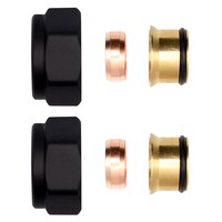 Belrad Belrad Klemkoppelingen 15mm - Zwart - 2 stuks