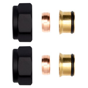 Belrad Klemkoppelingen 15mm - Zwart - 2 stuks