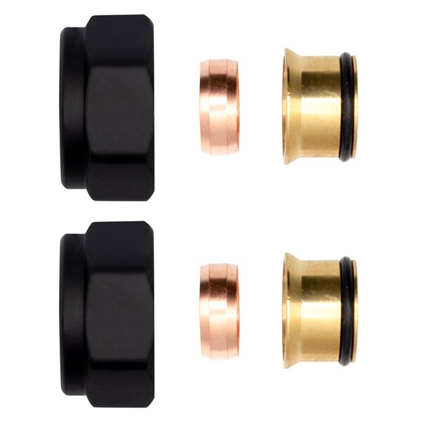 Belrad Belrad Klemkoppelingen 15mm - Zwart - 2 stuks