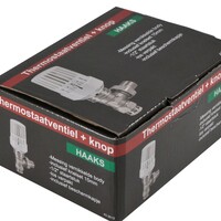 Riko Riko Thermostaatventiel + Knop Haaks 1/2x15mm
