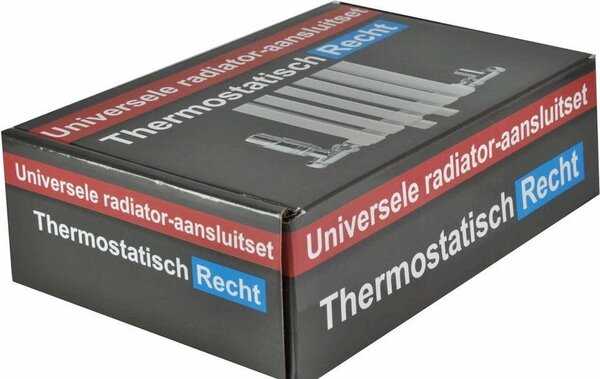Luxe Thermostatische  Radiator Aansluitset Recht (Chroom)
