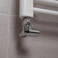 Luxe Thermostatische  Radiator Aansluitset Haaks Verkeerd Rechts (Chroom)