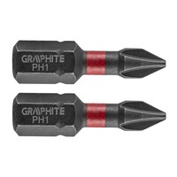 Graphite Graphite Impact Bit PH1 x 25 mm - 2 stuks