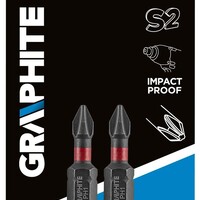 Graphite Graphite Impact Bit PH1 x 25 mm - 2 stuks