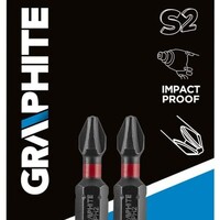 Graphite Graphite Impact Bit PH2 x 25 mm - 2 stuks