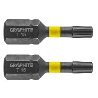 Graphite Graphite Impact Bit T15 x 25 mm - 2 stuks
