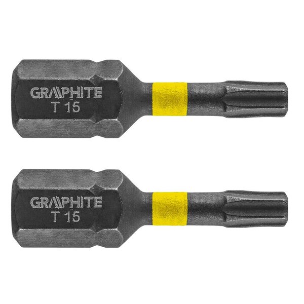 Graphite Graphite Impact Bit T15 x 25 mm - 2 stuks