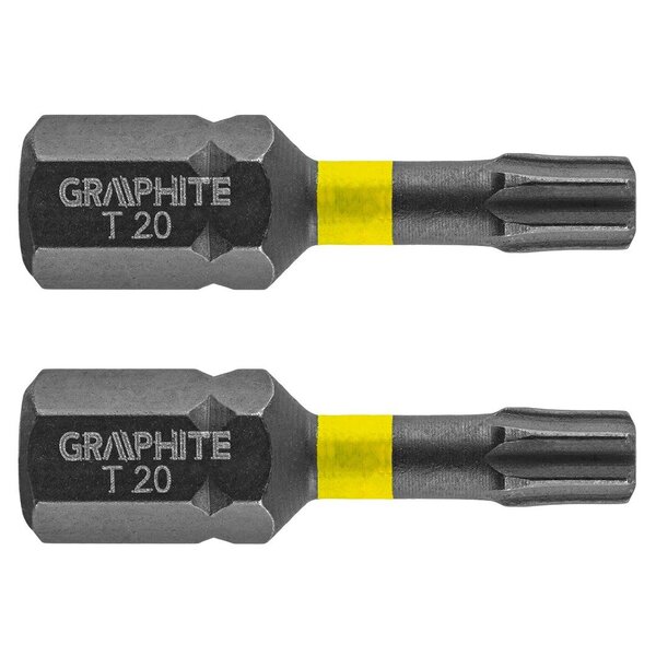Graphite Graphite Impact Bit T20 x 25 mm - 2 stuks