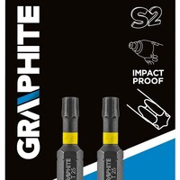 Graphite Graphite Impact Bit T25 x 25 mm - 2 stuks