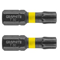 Graphite Graphite Impact Bit T30 x 25 mm - 2 stuks
