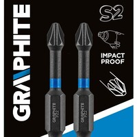 Graphite Graphite Impact Bit PZ2 x 50 mm - 2 stuks