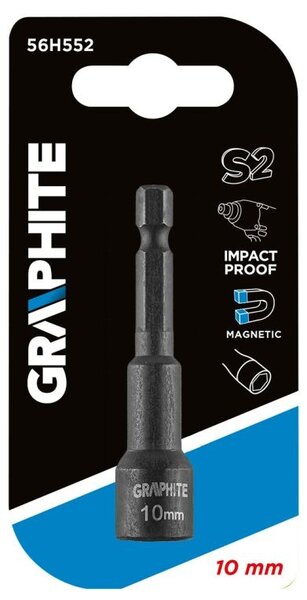 Graphite Graphite Impact Bit Dop met Magneet - 10mm