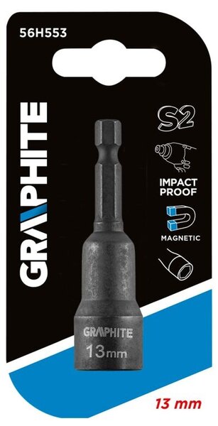 Graphite Graphite Impact Bit Dop met Magneet - 13mm