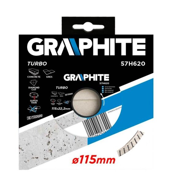 Graphite Graphite Diamantschijf Turbo 115x22,2x6,0x1,3mm