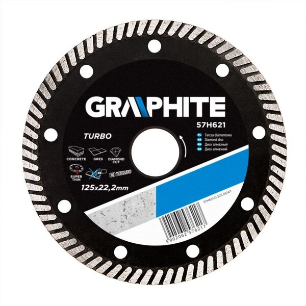 Graphite Graphite Diamantschijf Turbo 125x22,2x6,0x1,4mm