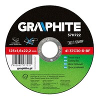 Graphite Graphite Doorslijpschijf Steen 125x22x1,6mm