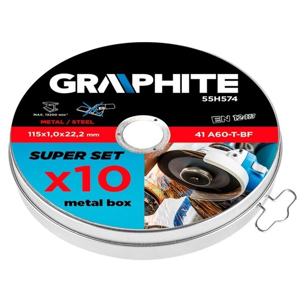 Graphite Graphite Doorslijpschijf Box 115mm - 10 stuks