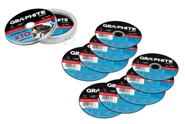Graphite Graphite Doorslijpschijf Box 125mm - 10 stuks