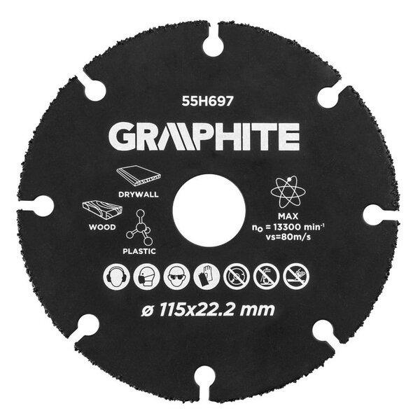 Graphite Graphite Tungsten Carbide Multi Wheel 115x22,2mm