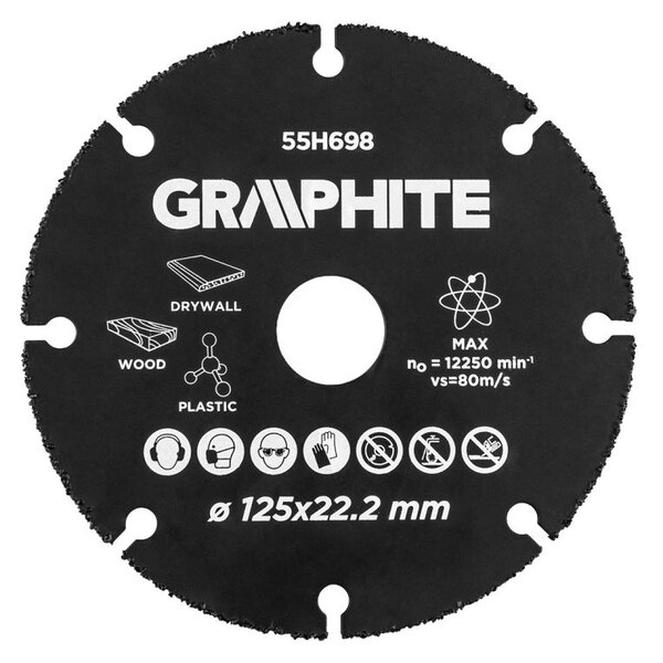 Graphite Graphite Tungsten Carbide Multi Wheel 125x22,2mm