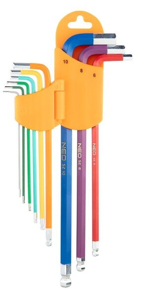 NEO TOOLS NEO TOOLS Inbusset Gekleurd 1,5-10mm