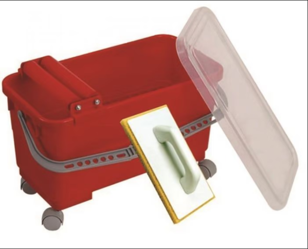 PRCI PRCI Sponsbak met Wieltjes inc Rekje, 2 Rollers, Sponsspaan & Inwasspaan - 25L