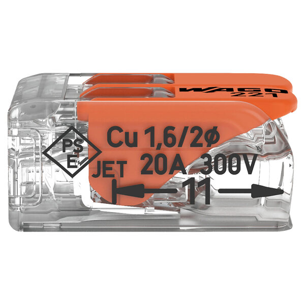 Wago Wago 221 Lasklem - 4mm² - 2-Polig - 16 stuks