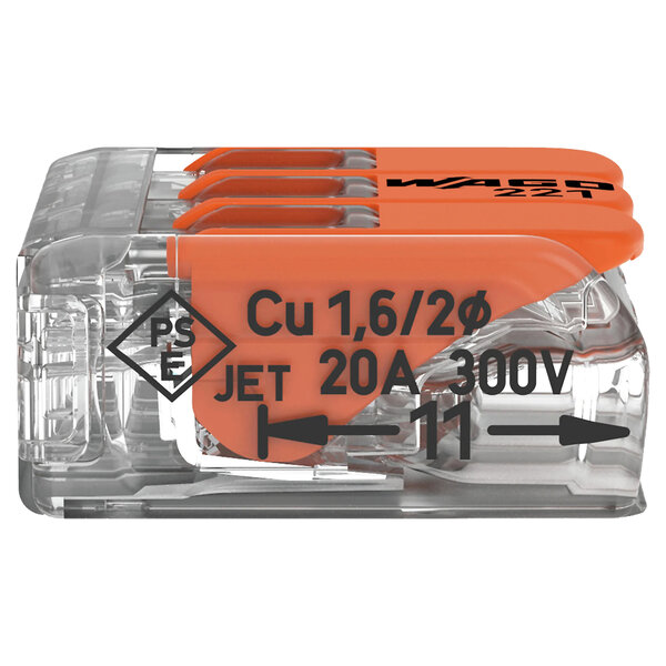 Wago Wago 221 Lasklem - 4mm² - 3-Polig - 12 stuks