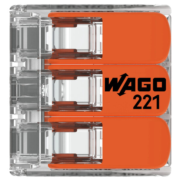 Wago Wago 221 Lasklem - 4mm² - 3-Polig - 12 stuks