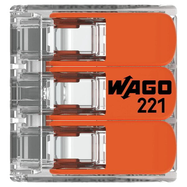 Wago Wago 221 Lasklem - 4mm² - 3-Polig - 50 stuks
