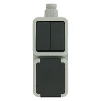 Peha Peha Combinatie Opbouw met Wartel M20 Serie Randaarde (Grijs)