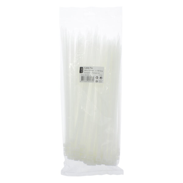 Tie-Wrap 300x7,6mm - 100 stuks (Wit)