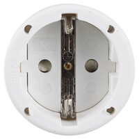 Contrastekker Randaarde 10/16A - 55x82x55mm - Wit